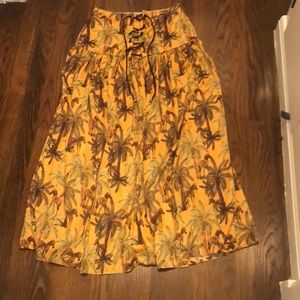 Sending Studio yellow maxi skirt with corset